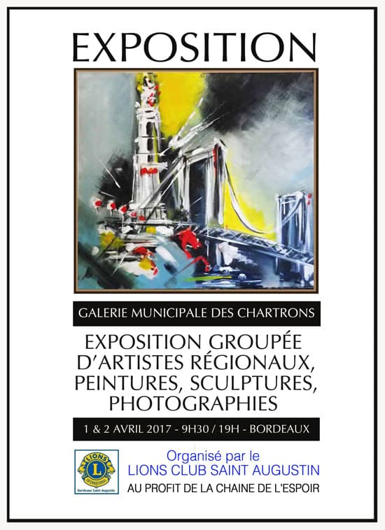 Exposition collective organisée pour le Lion's Saint Augustin
