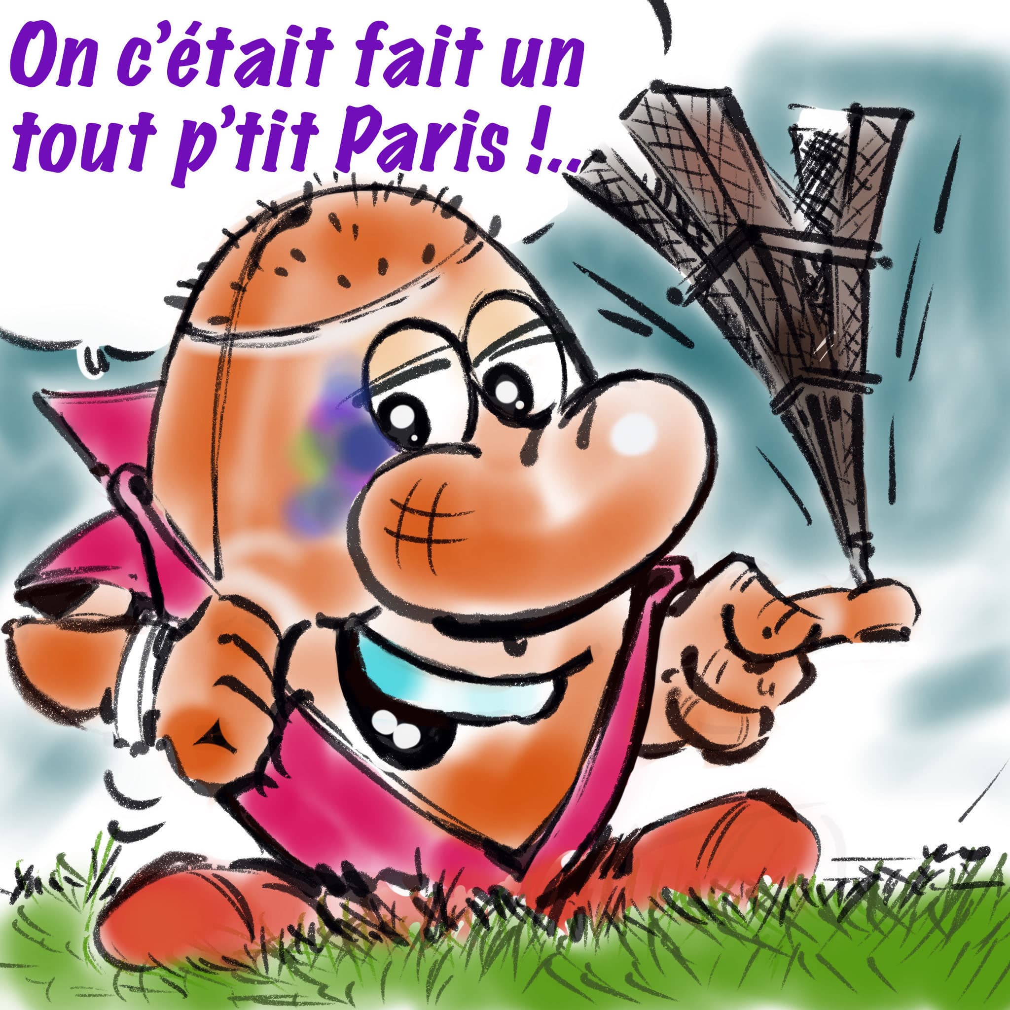 40 à 10 , Vaincu le signe indien !..... — Peinture originale de Michel Carpentier