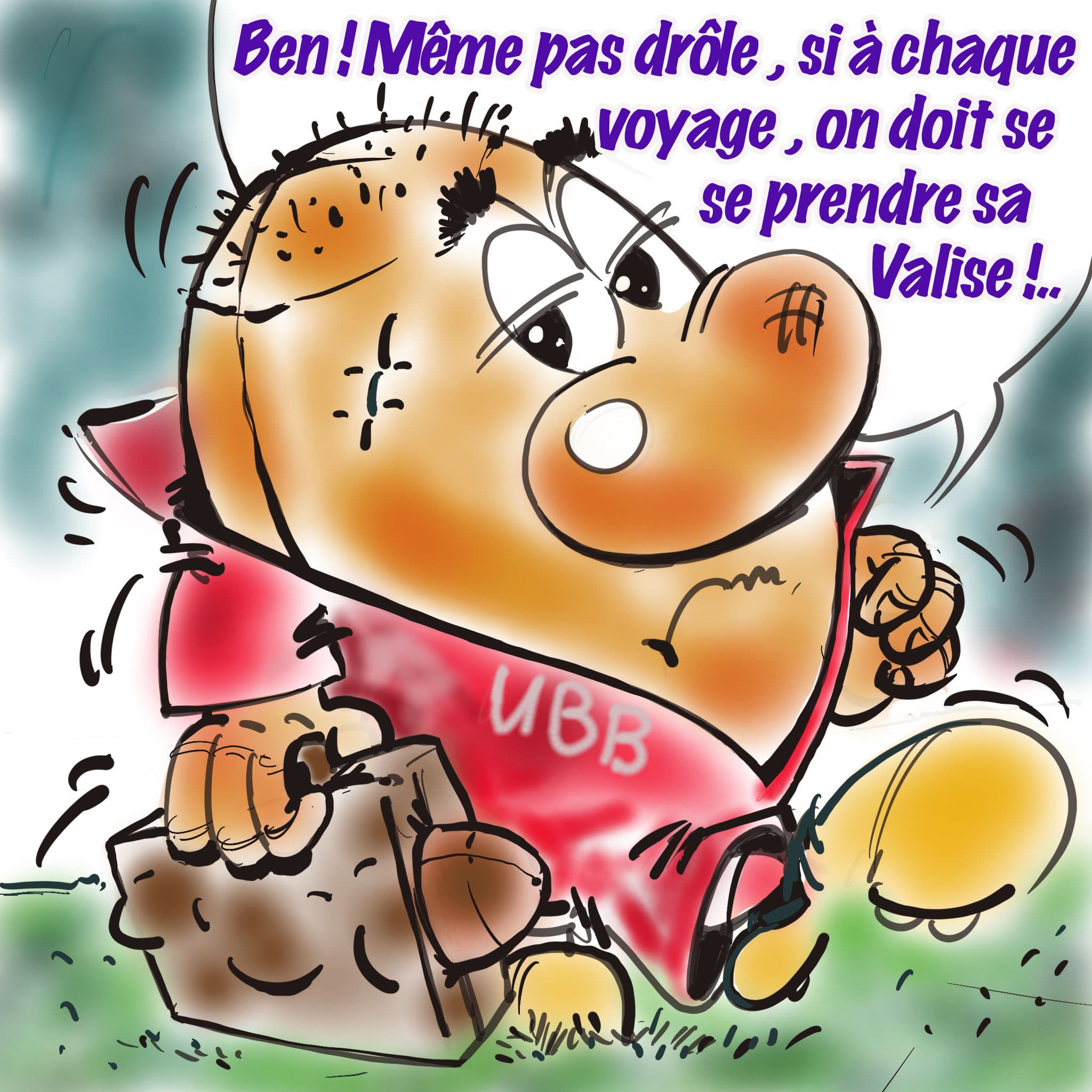 48 à 12 à Toulouse !..... Morne plaine !.... — Peinture originale de Michel Carpentier