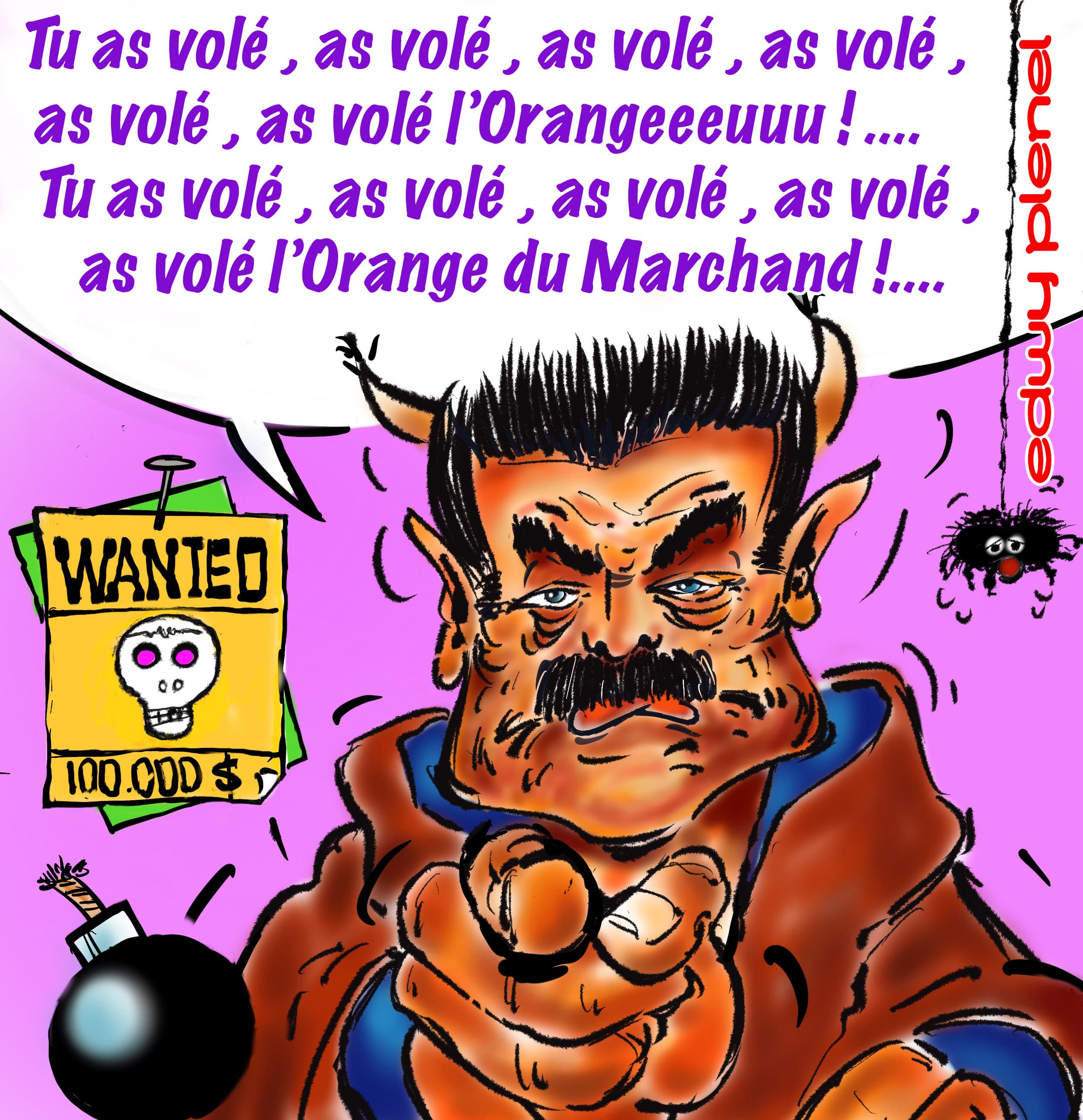 Celui qu Médit a part !.... — Peinture originale de Michel Carpentier